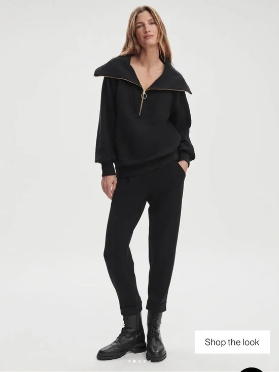 Varley Vine Half-Zip Pullover Black Medium - Picture 2 of 6